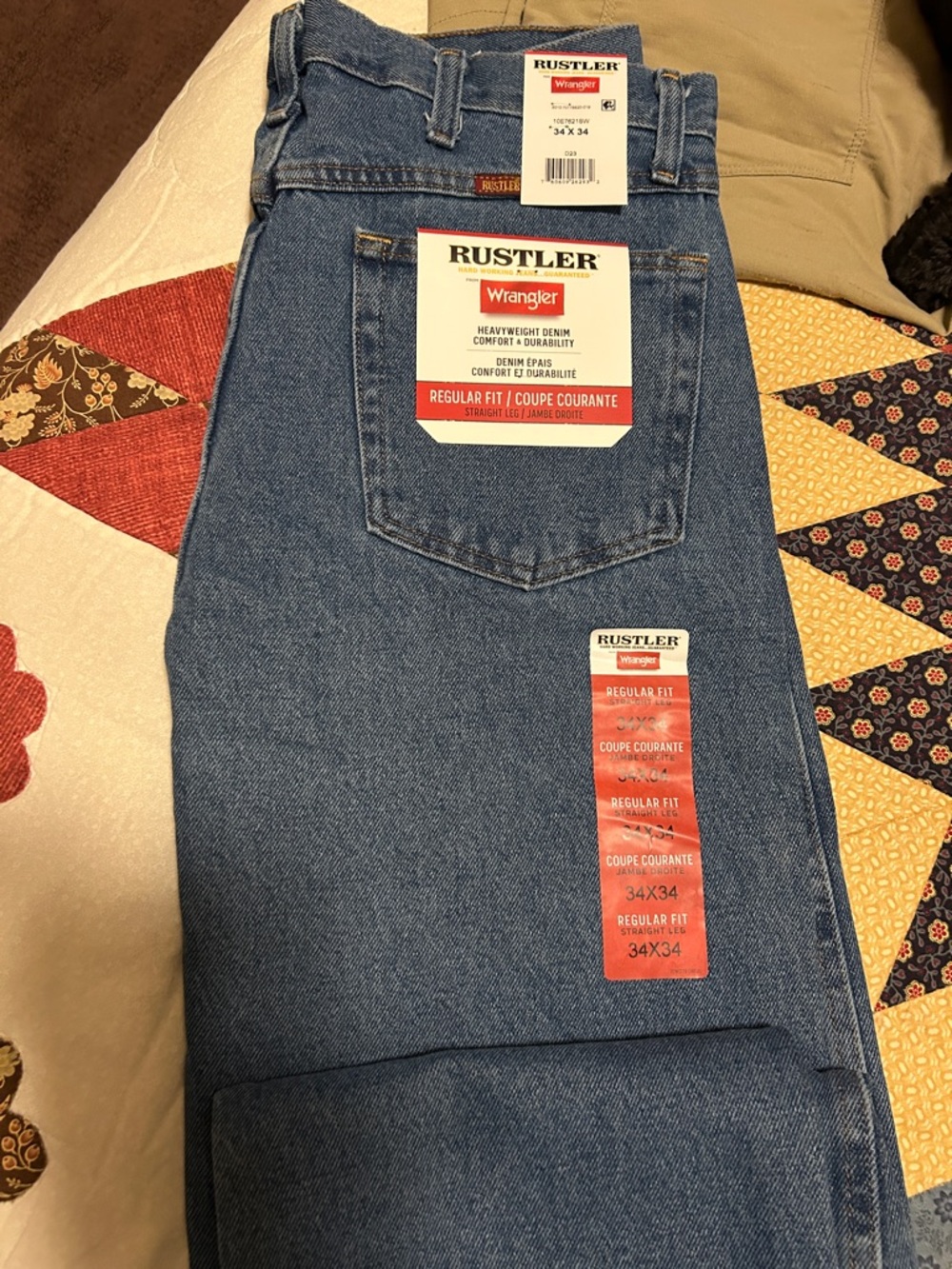 Wrangler jeans: Rustler Blue Regular Fit Denim Jeans with Wrangler Tag